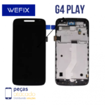 S-0658 FRONTAL MOTOROLA MOTO G4 PLAY (XT-1626) COM ARO PRETA WEFIX IPS