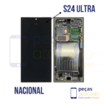 FRONTAL SAMSUNG S24 ULTRA PRETO COM ARO NACIONAL