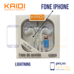FONE DE OUVIDO COM FIO LIGHTNING KAIDI KD-735