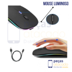 MOUSE LUMINOSO SEM FIO H MASTON DE 2.4GHZ E-1300 PRO