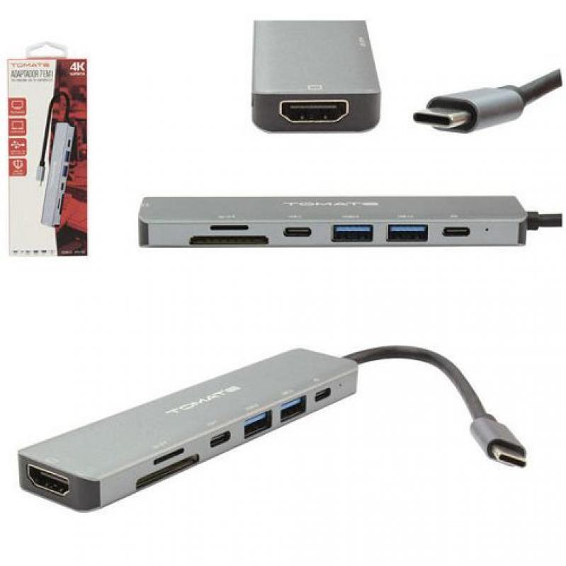 ADAPTADOR MULTIFUNCIONAL 7 EM 1 TOMATE MTV-616