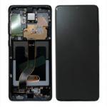 S-0918 FRONTAL SAMSUNG S20 PLUS COM ARO PRETA ORIGINAL CHINA OLED