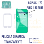 P-0362 PELICULA IPHONE 6G PLUS | 7G PLUS | 8G PLUS CERAMICA TRANSPARENTE (Preto)
