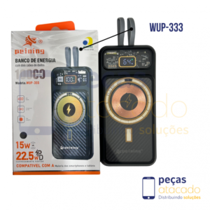 POWER BANK PEINING 15W INDUÇÃO PD 22.5W 10.000  WUP-355