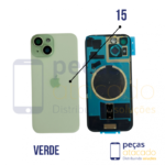 N-0076 TAMPA TRASEIRA COM SUPORTE E IMÃ IPHONE 15 VERDE