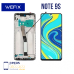 S-0174 FRONTAL XIAOMI  NOTE 9S (M2003J6A1G) 9 PRO (M2003J6B2G) COM ARO AZUL WEFIX LCD IPS