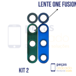 L-0144 LENTE MOTOROLA MOTO ONE FUSION | MOTO ONE FUSION PLUS  (KIT 2) (Verde Escuro)
