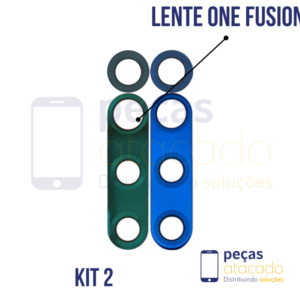 L-0144 LENTE MOTOROLA MOTO ONE FUSION | MOTO ONE FUSION PLUS  (KIT 2) (Verde Escuro)