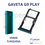 CH-0002 GAVETA DE CHIP MOTOROLA MOTO G9 PLAY VERDE TURQUESA