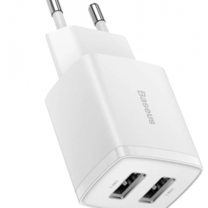 FONTE BASEUS COMPACT BRANCO 2U 10.5W (70202)