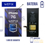 BA-0612 BATERIA WEFIX IPHONE 7G (A1660) ANATEL (1 ANO DE GARANTIA)