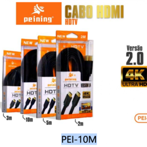 CABO HDMI PEINING VERSÃO 1.4 | 4K UHD 10 METROS (PEI-10M)