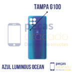TAMPA TRASEIRA MOTOROLA MOTO G100 AZUL LUMINOUS OCEAN