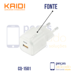 KIT CARREGADOR KAIDI USB + C | TIPO C PARA TIPO C 20W  CQ-1501CC