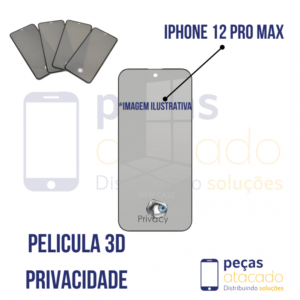 P-0393 PELICULA IPHONE 12 PRO MAX 3D PRIVACIDADE