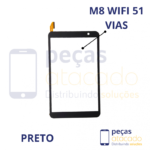 TOUCH TABLET MULTILASER M8 WIFI 51 VIAS PRETO