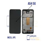 S-0921 FRONTAL SAMSUNG A54 5G (A546) PRETO COM ARO INCELL WEFIX IPS