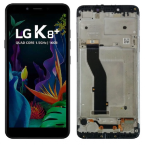 S-0543 FRONTAL LG K8 PLUS (LMX120) COM ARO PRETA ORIGINAL CHINA IPS