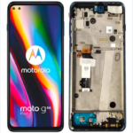 FRONTAL MOTOROLA MOTO G 5G PLUS (XT2075) COM ARO AZUL MACAQUINHO PREMIUM IPS