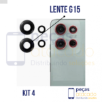 L-0169 LENTE CAMERA MOTOROLA MOTO G15 KIT 2 ORIGINAL