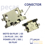 C-0005 CONECTOR DE CARGA MOTOROLA MOTO G4 PLAY | G5 | E4 PLUS | E4 | G8 POWER LITE | E6S | G6 PLAY