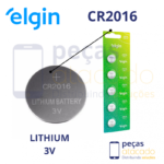 PILHA BATERIA CR2016 3V LITHIUM  ELGIN