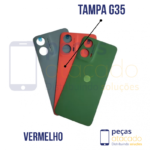 TAMPA TRASEIRA MOTOROLA MOTO G35 VERMELHO