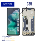 S-1054 FRONTAL MOTOROLA MOTO G35 (XT2433) COM ARO PRETO WEFIX IPS