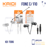 FONE DE OUVIDO COM FIO P2 3.5MM KAIDI KD-7006