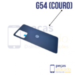 TAMPA TRASEIRA MOTOROLA MOTO G54 COURO AZUL
