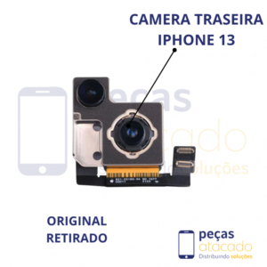 G-0051 CAMERA TRASEIRA IPHONE 13 ORIGINAL RETIRADA