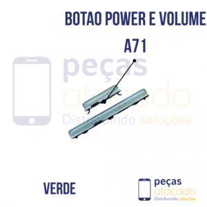 BE-0034 BOTAO EXTERNO POWER E VOLUME SAMSUNG A71 VERDE