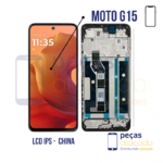 S-0437 FRONTAL MOTOROLA MOTO G15 (XT2521) COM ARO ORIGINAL CHINA IPS