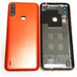 TAMPA TRASEIRA MOTOROLA E7  VERMELHO CORAL