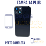 N-0070 TAMPA TRASEIRA COM SUPORTE E IMÃ IPHONE 14 PLUS BRANCO ESTELAR