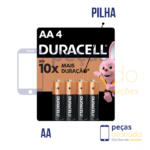 PILHA ALCALINA PEQUENA AA COM 4 – DURACELL