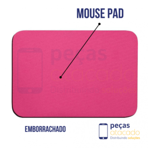MOUSE PAD TECIDO EMBORRACHADO PINK UNIDADE 1256 - REFLEX