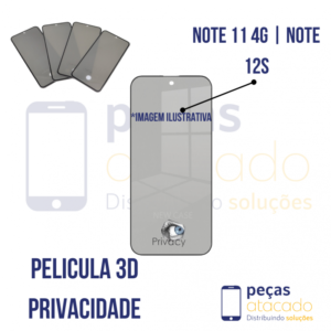 P-0294 PELICULA XIAOMI NOTE 11 4G | NOTE 12S 3D PRIVACIDADE