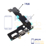 FLEX DE CARGA CONECTOR IPHONE 7G PLUS PRIME  (A1784) – PRATA