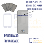 P-0193 PELICULA MOTOROLA MOTO G9 | G9 PLAY | E7 | E7 PLUS | E7 POWER | G20 | G30 | G10 3D PRIVACIDADE